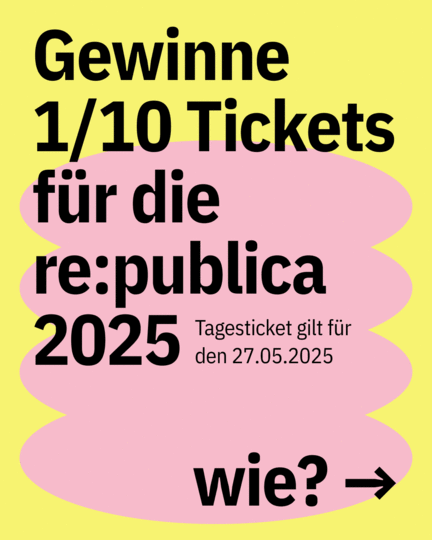 Gewinne 1 von 10 Tagestickets für die re:publica 2025 – gültig für den 27. Mai 2025. Gewinnspiel für freiwillig Engagierte in Berlin auf engagiertes.berlin.